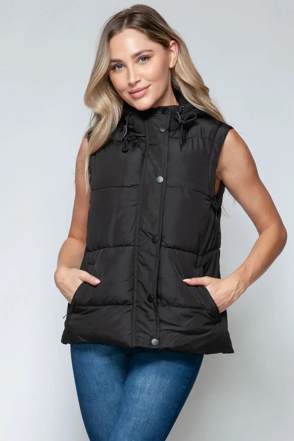 Women's Hooded Vest - Lightweight Zip-Up - Chic Layering