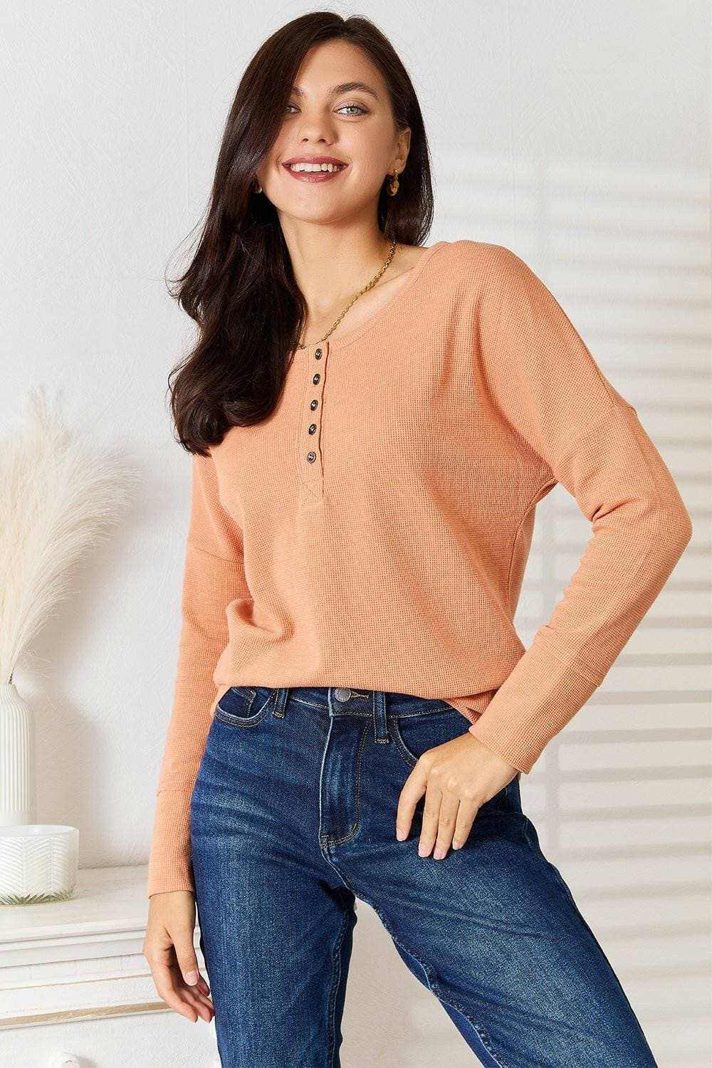 Blouse - Half Button - Sophisticated Comfort