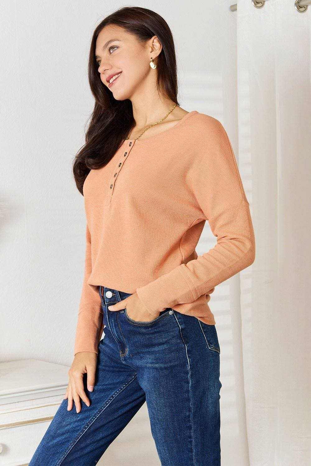 Blouse - Half Button - Sophisticated Comfort