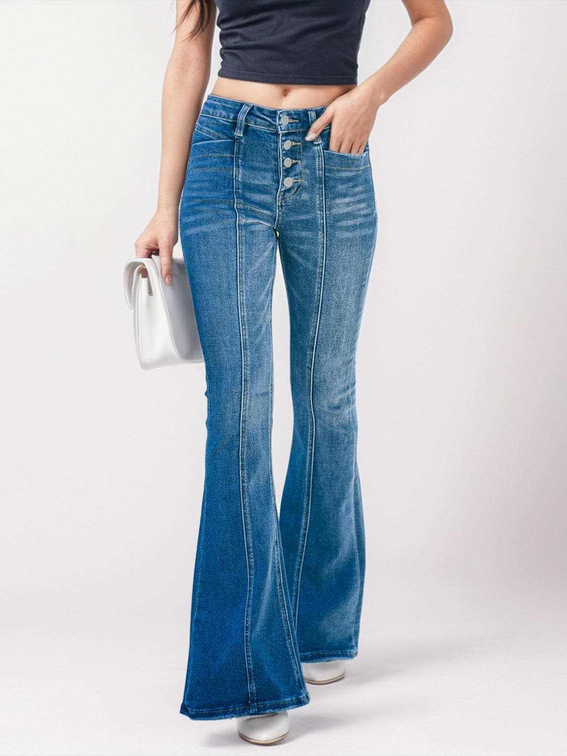 Trendsi Jeans & Denim - Stylish bootcut jeans with pockets