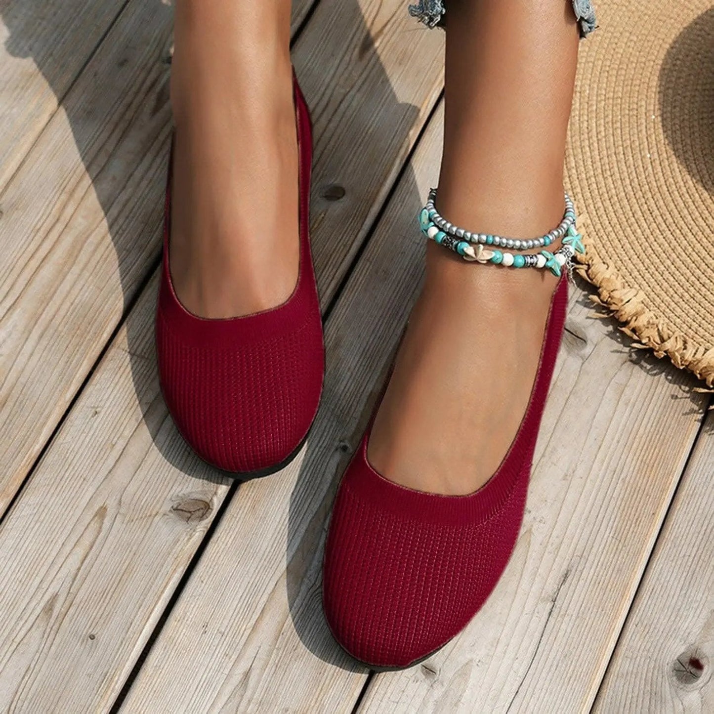Trendsi Shoes - Stylish knitted ballet flats