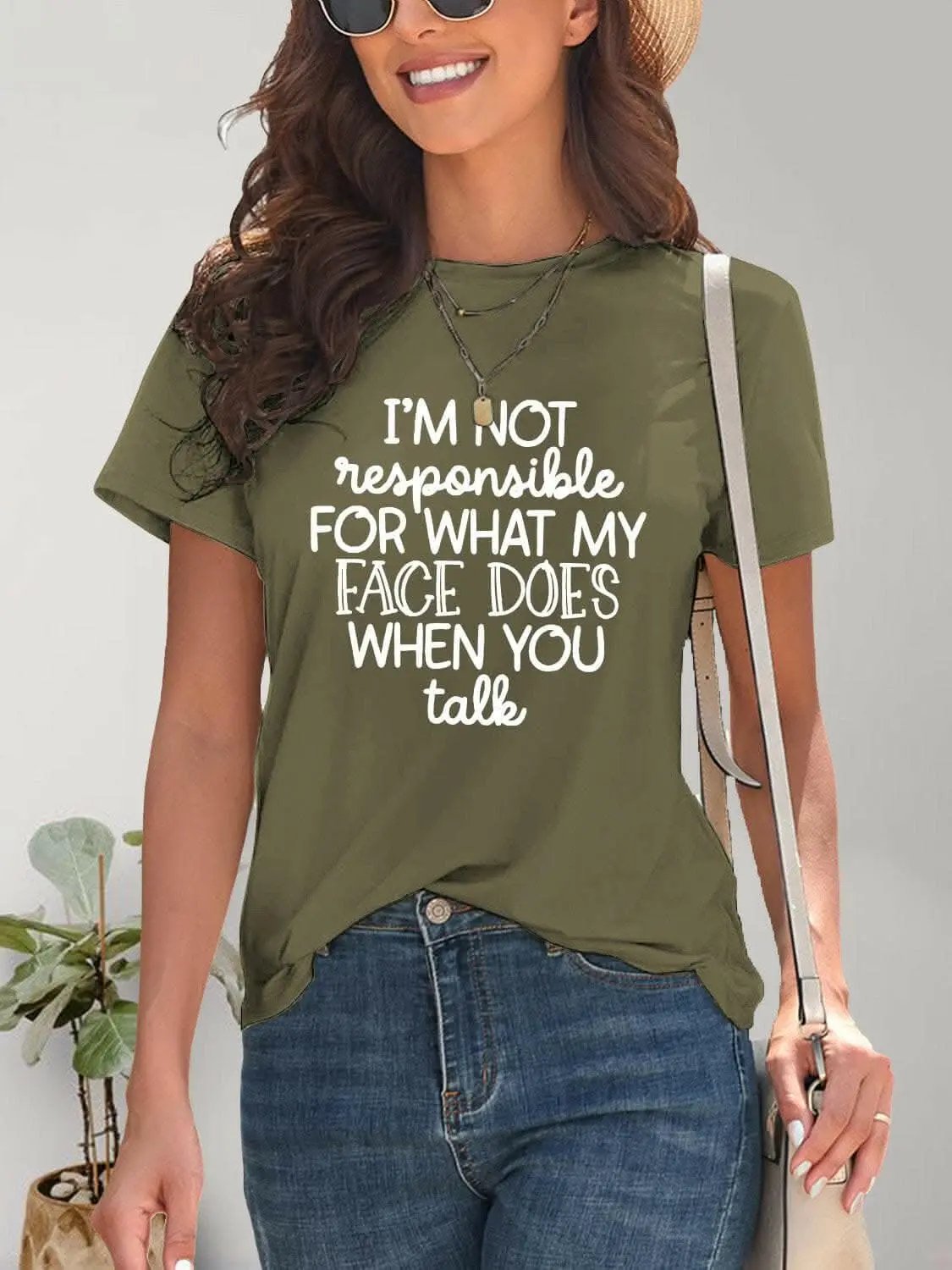 Trendsi graphic - Trendsi Stylish letter print tee - comfy fit