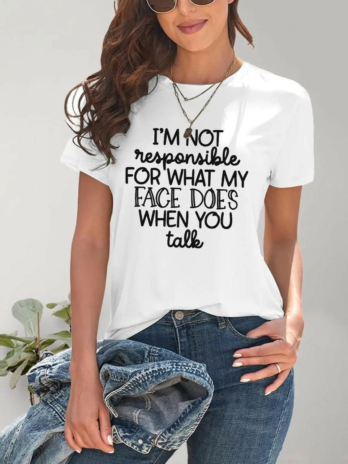 Trendsi graphic - Trendsi Stylish letter print tee - comfy fit
