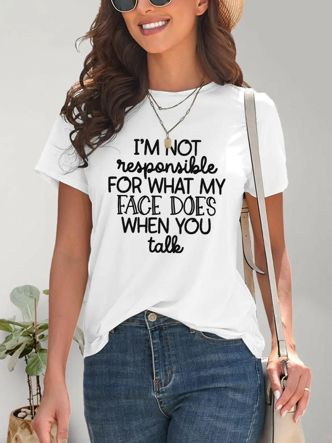 Trendsi graphic - Trendsi Stylish letter print tee - comfy fit