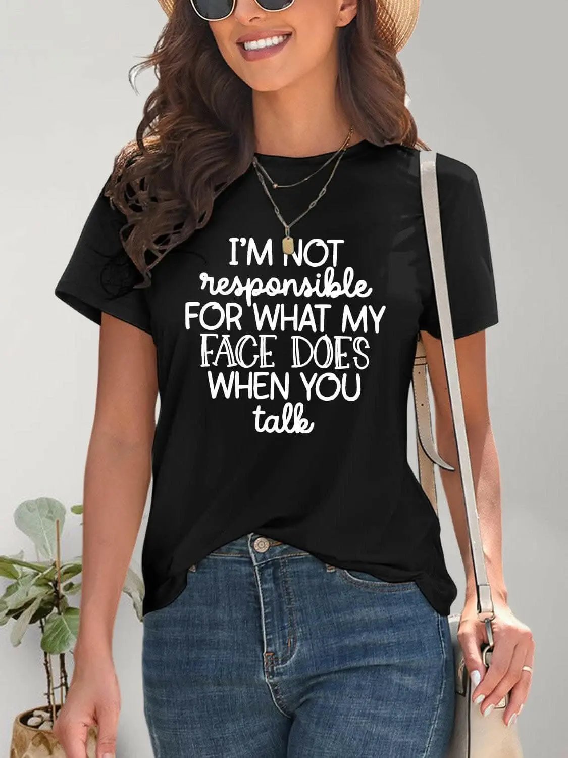 Trendsi graphic - Trendsi Stylish letter print tee - comfy fit