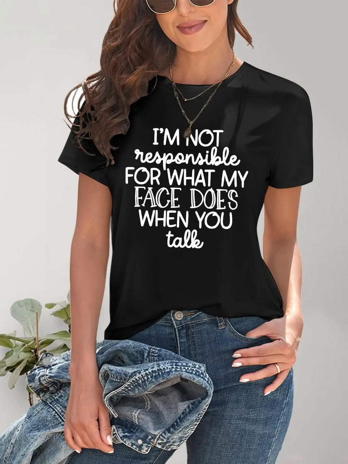 Trendsi graphic - Trendsi Stylish letter print tee - comfy fit