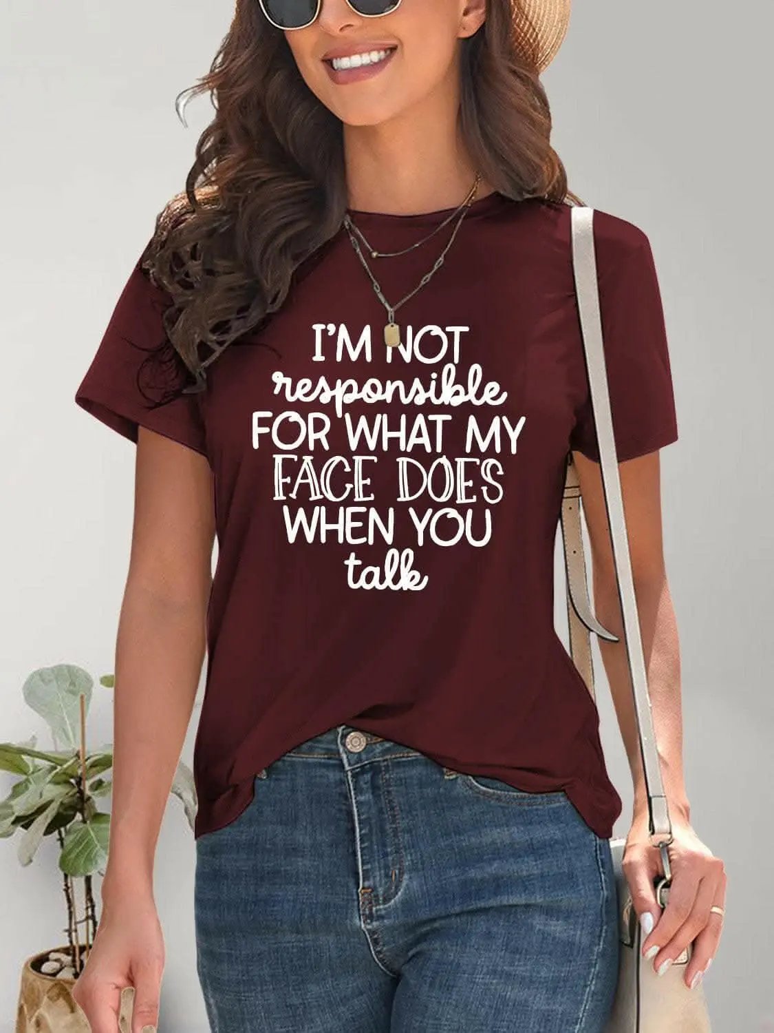 Trendsi graphic - Trendsi Stylish letter print tee - comfy fit