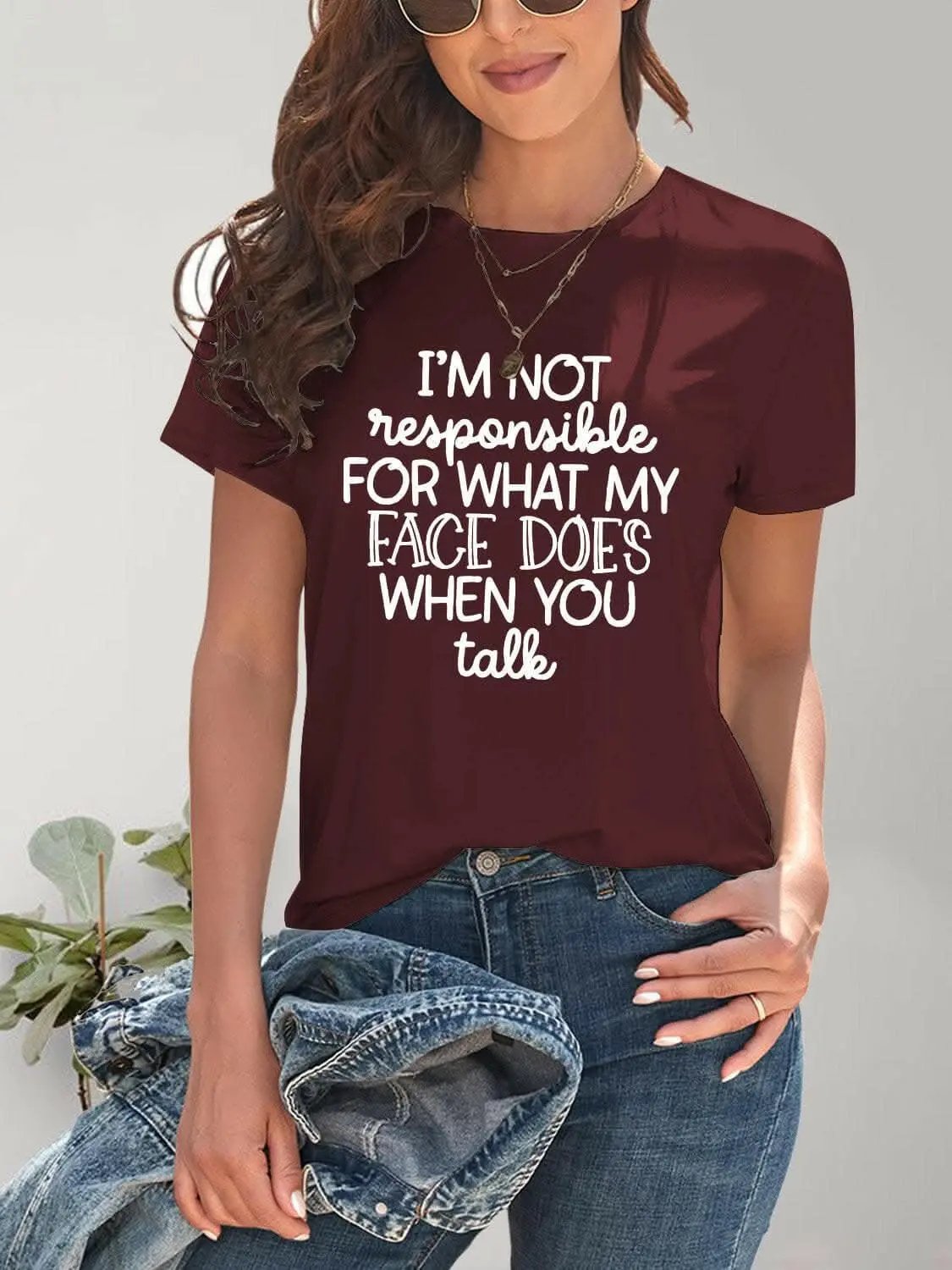 Trendsi graphic - Trendsi Stylish letter print tee - comfy fit