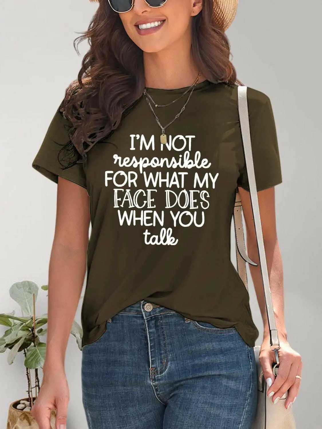 Trendsi graphic - Trendsi Stylish letter print tee - comfy fit