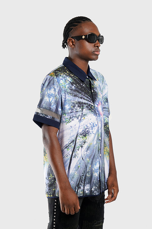 Lost in Paradise Short-sleeve Button-up Shirt