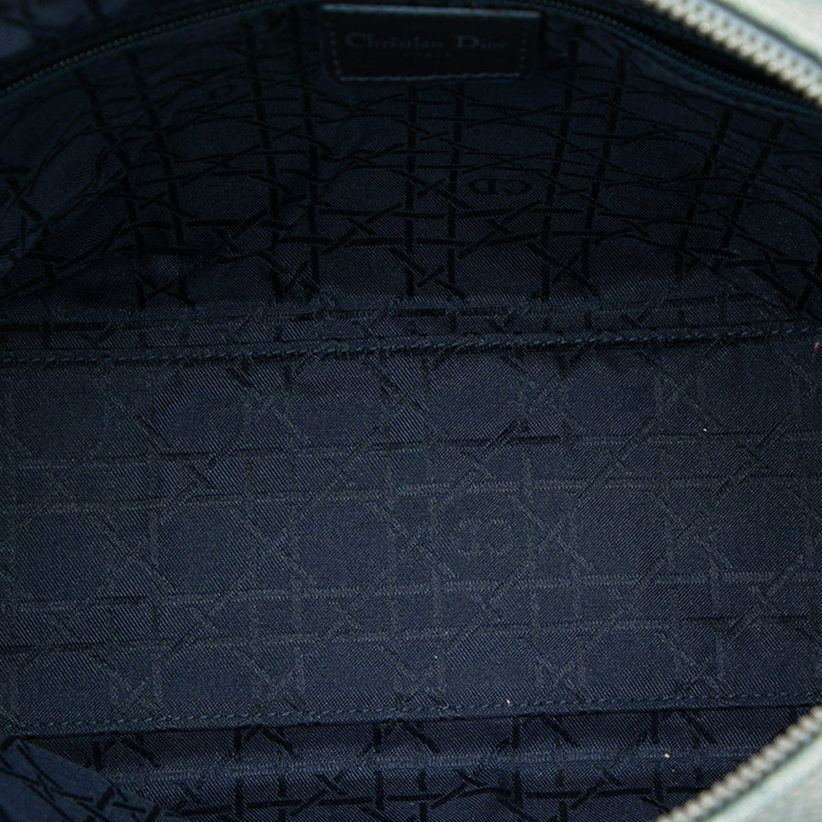 Dior Denim Satchel With Acrylic Handles, view 4