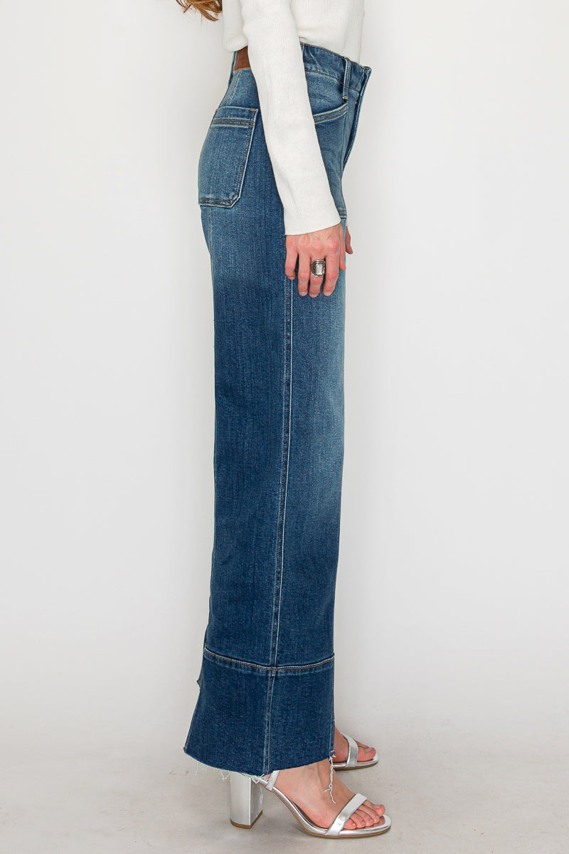 Aurora Eco Friendly Fabric Tummy Control Slim Palazzo Jeans