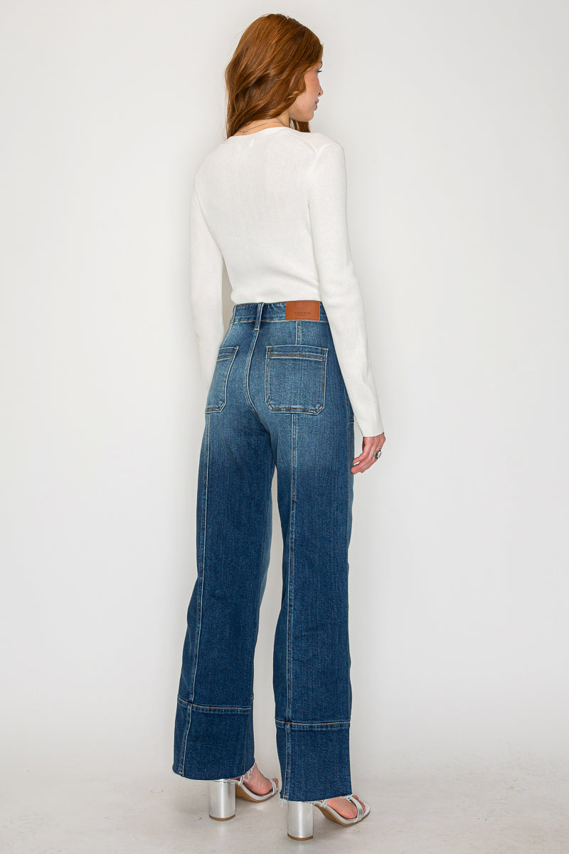 Aurora Eco Friendly Fabric Tummy Control Slim Palazzo Jeans