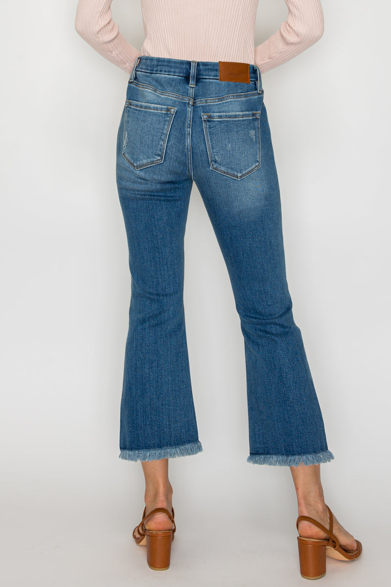ECO FRIENDLY CROP FLARE JEANS