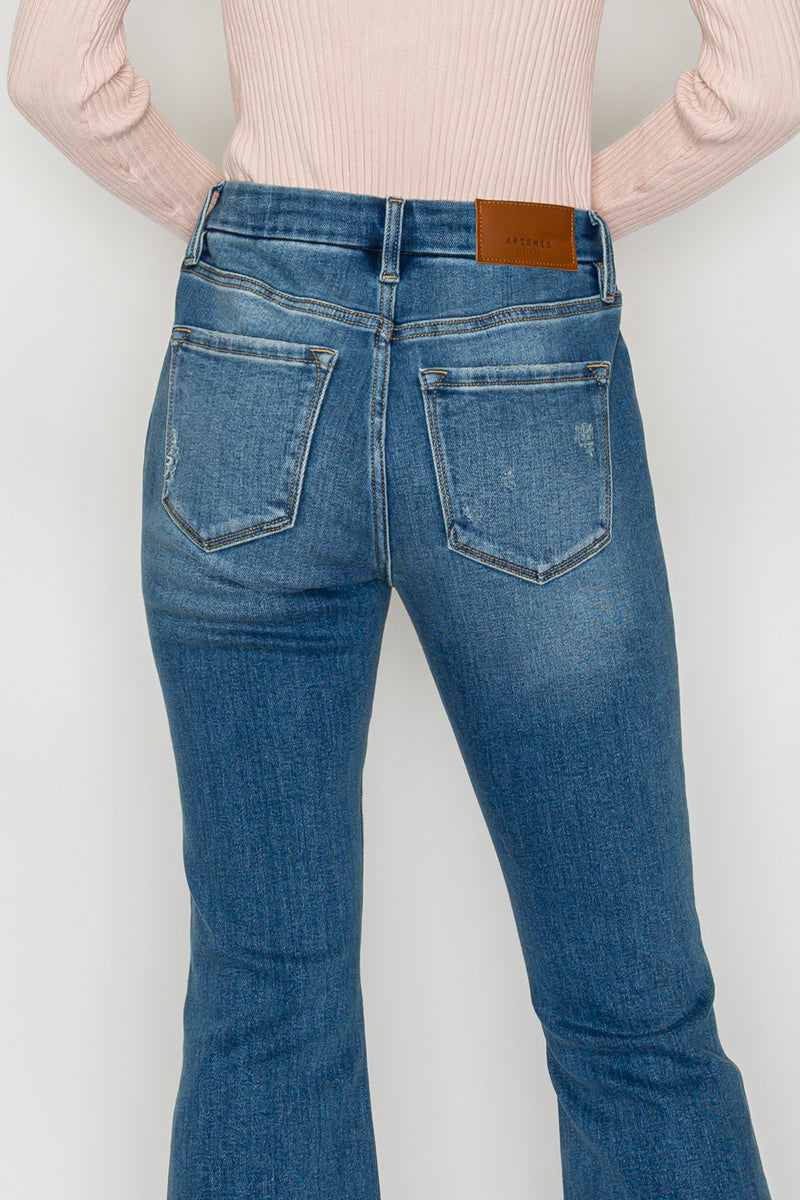 ECO FRIENDLY CROP FLARE JEANS