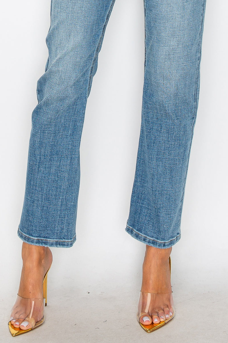 Plus Tummy Control High Rise Straight Jeans