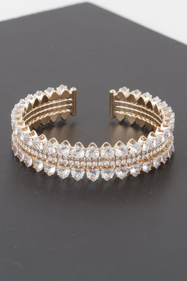 THE VESSEL Double Jeweled Cuff Bracelet: NYFW BYMANYC ® New York