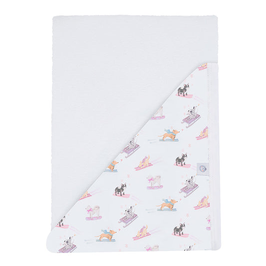 Ski Pups Girl Pima Hooded Towel