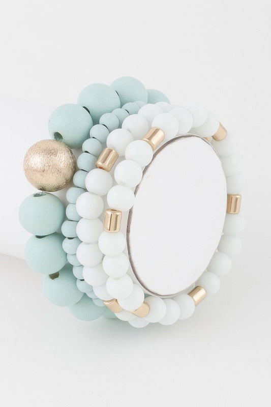 TRIBECA Multi Two-Toned Beaded Bracelet - New Collection Los Angeles - BYMANYC ® New York