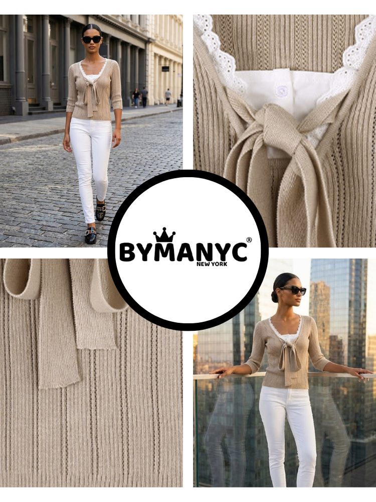 TRIBECA Women's Bow T-Shirt Prêt-à-Porter BYMANYC ® New York