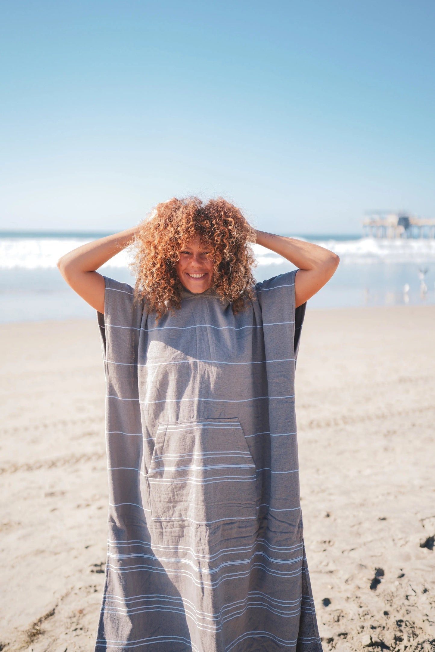 Surf Poncho - Terry Turkish Towel - Del Mar Beach