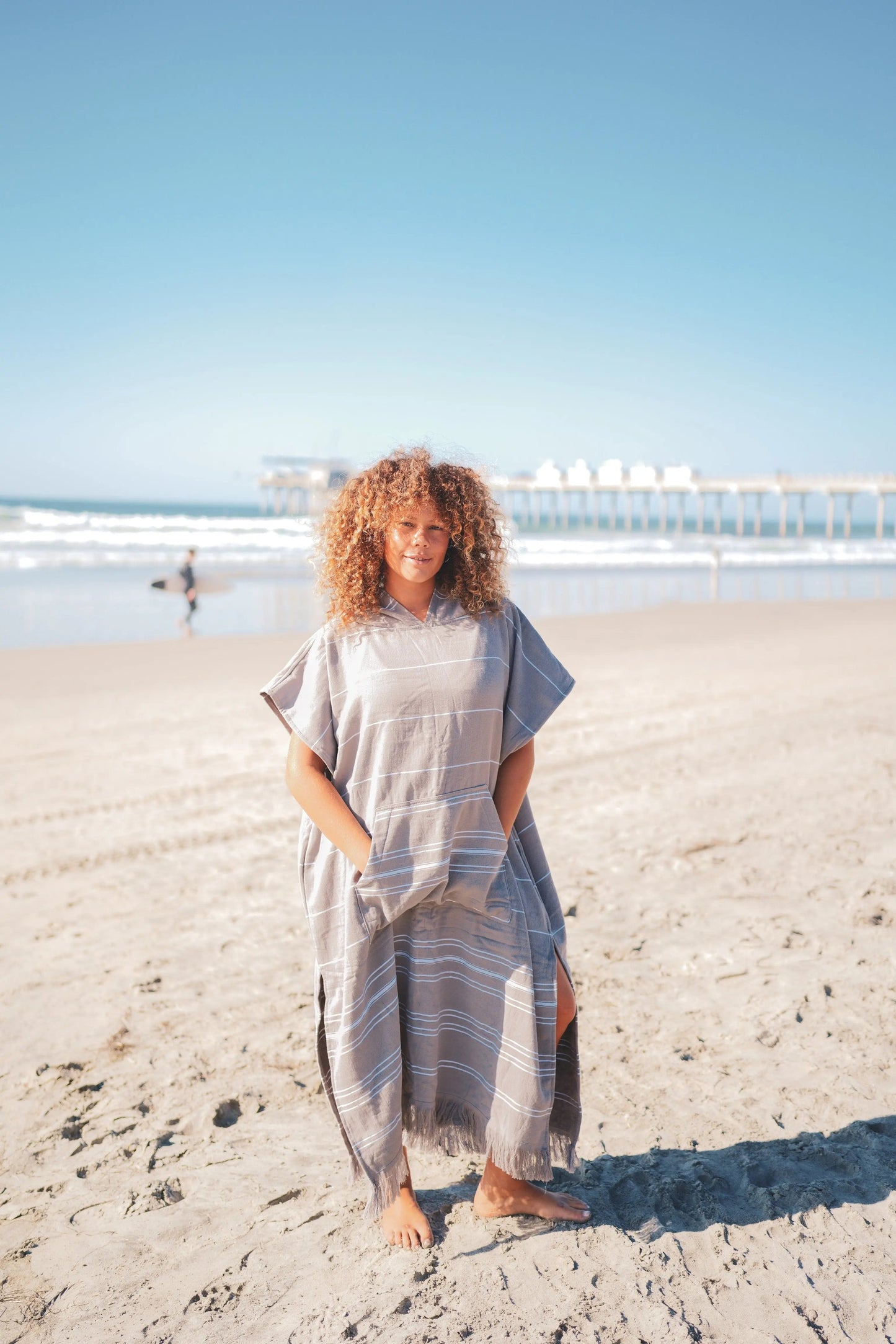 Surf Poncho - Terry Turkish Towel - Del Mar Beach