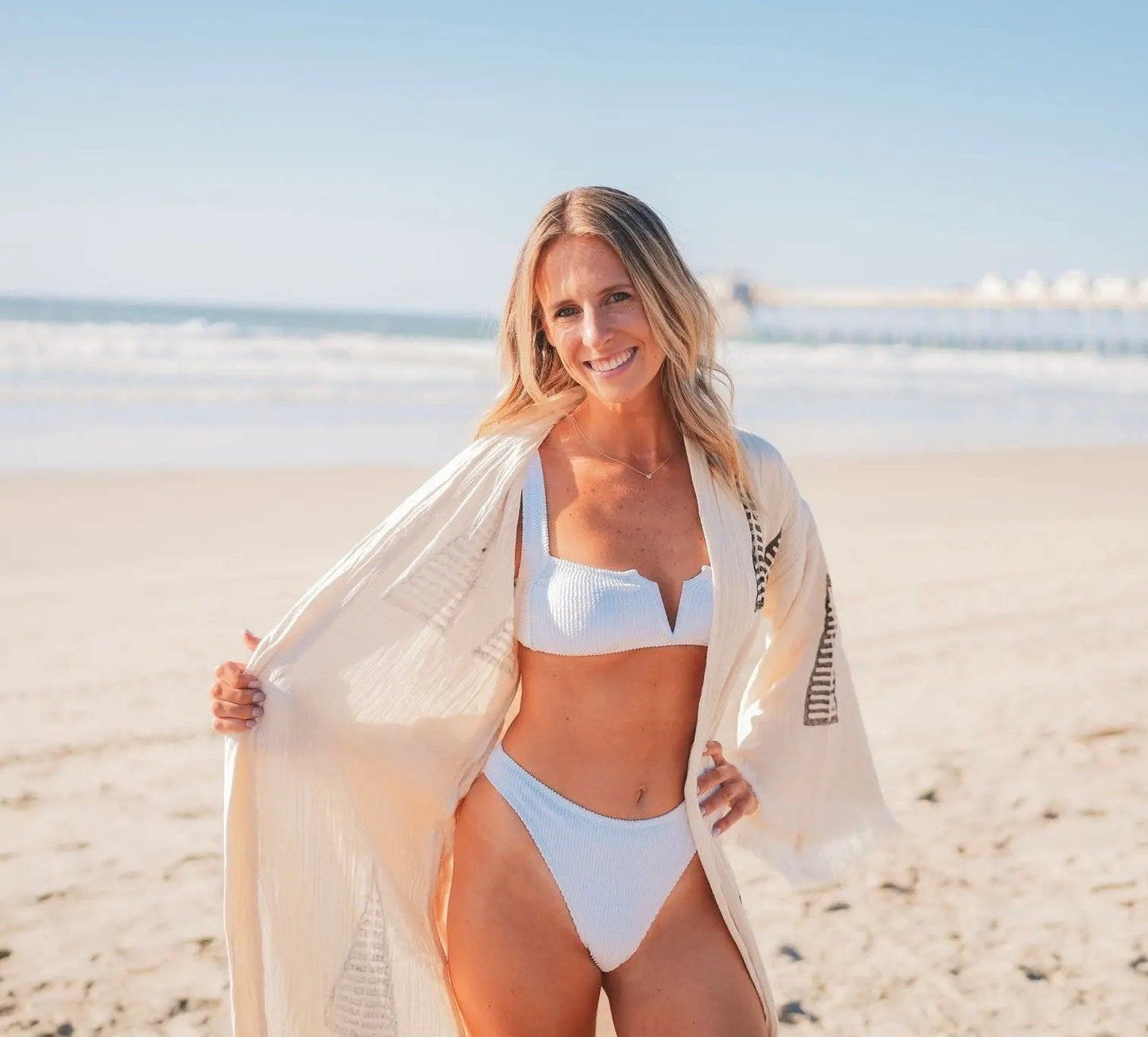 Kimono Bathrobe - Soft Lightweight Turkish Cotton Robe