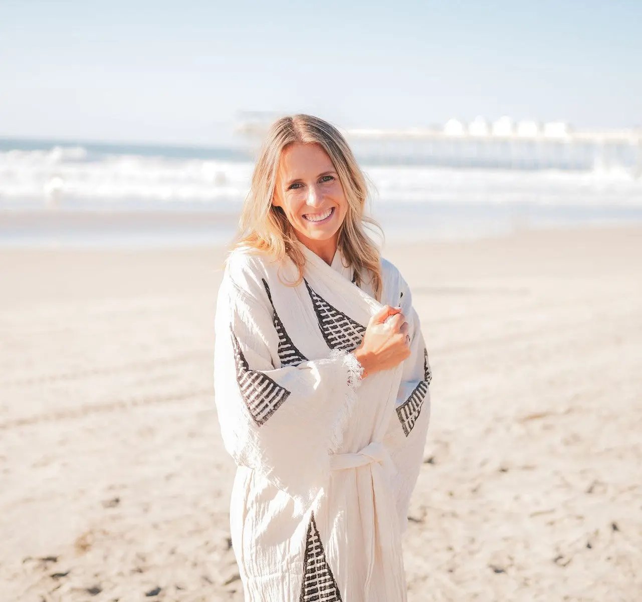 Kimono Bathrobe - Soft Lightweight Turkish Cotton Robe