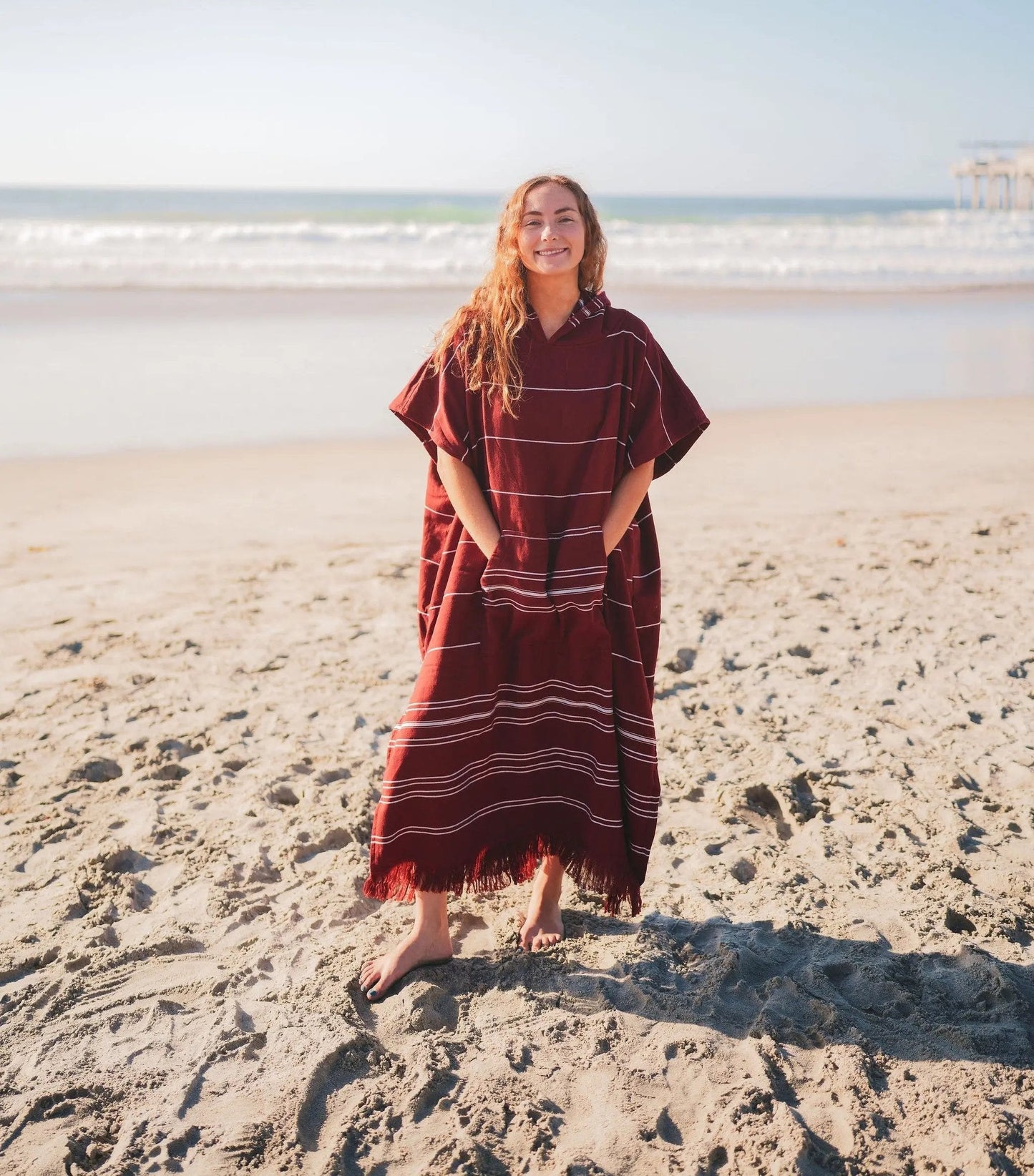 Surf Poncho - Terry Turkish Towel - Del Mar Beach