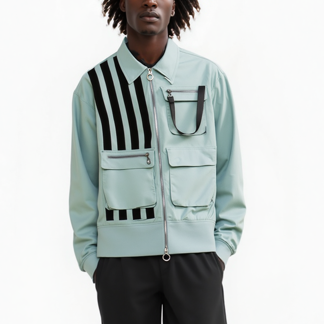 Konus Men's Bellow Flap Pockets jacket in Teal