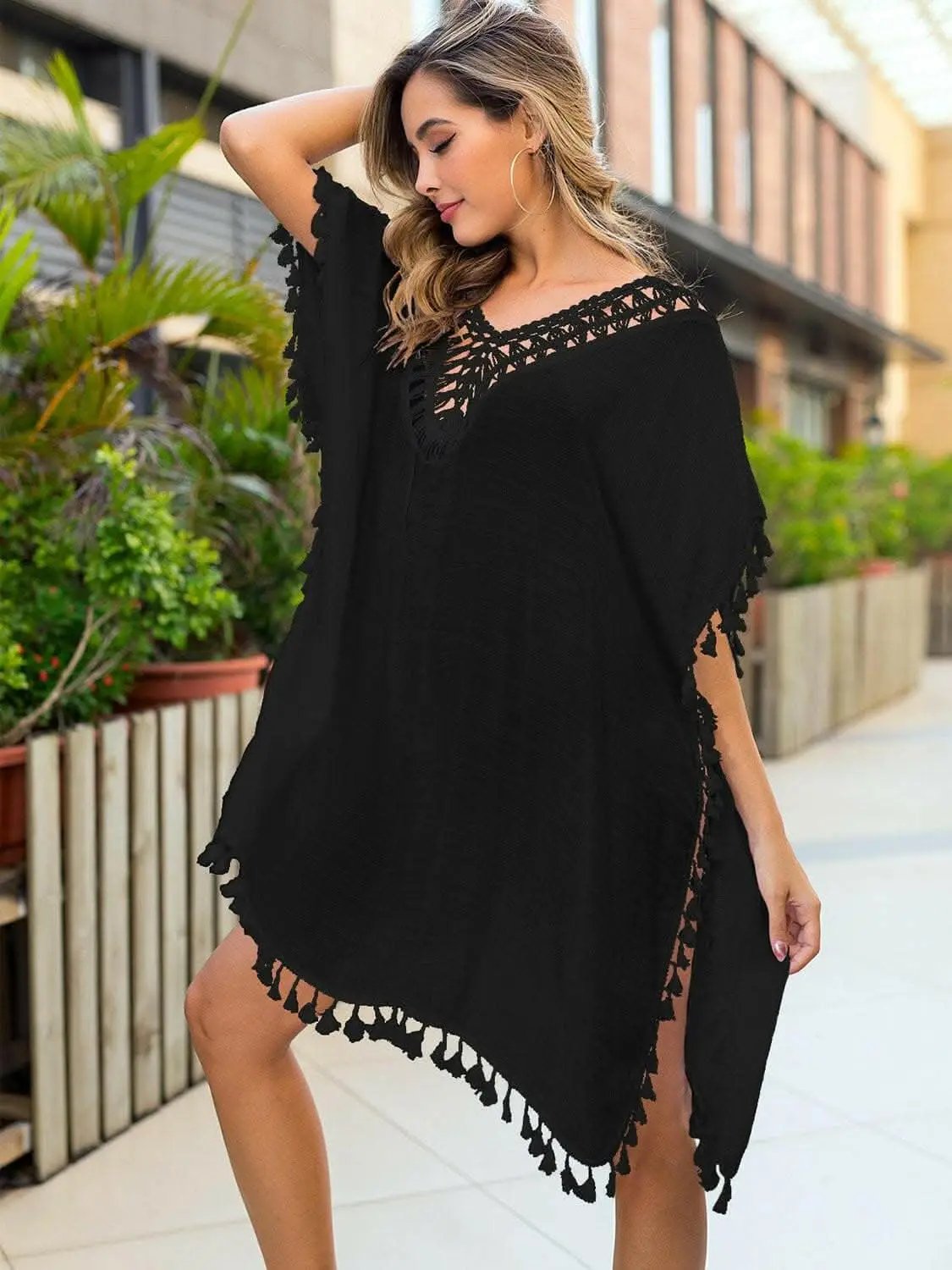 Trendsi just arrived - Tassel sheer beach cover-up