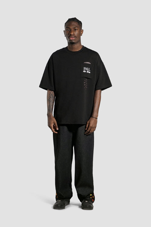 Fall In Love Oversized Pocket Tee