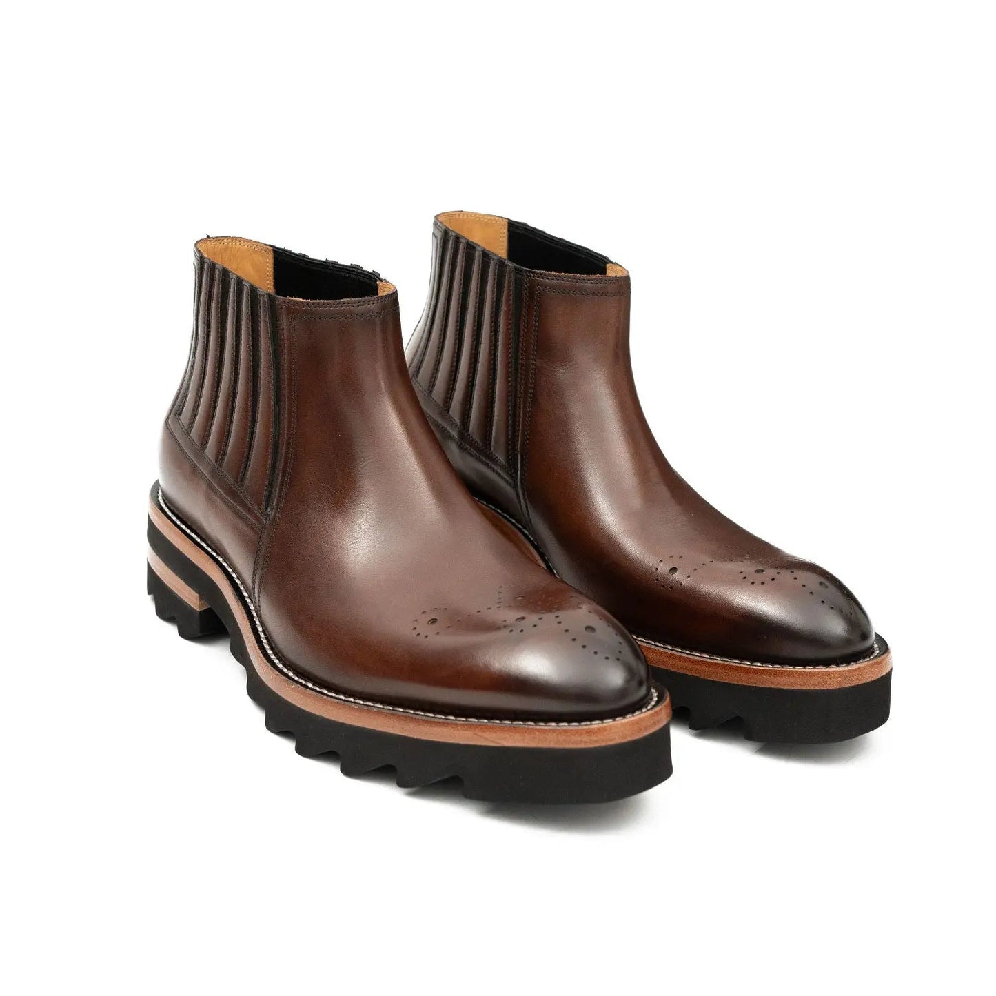 Thick - soled Chelsea Boots Brown