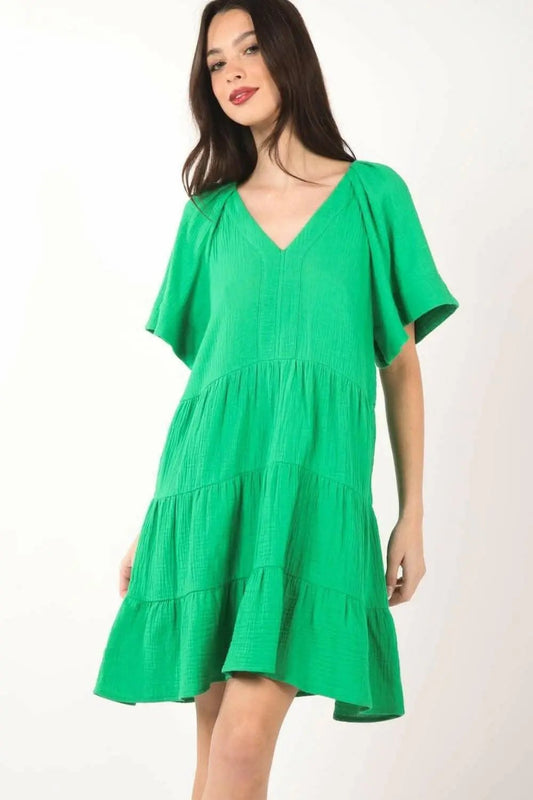 Ruffled Tiered Dress - Alluring Elegance
