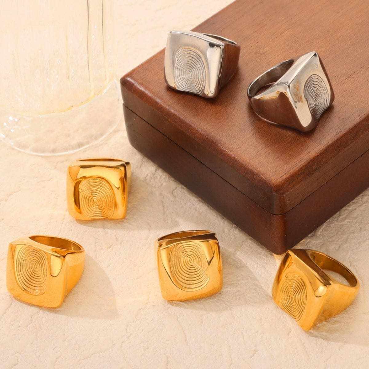 Trendsi just arrived - Titanium steel fingerprint ring