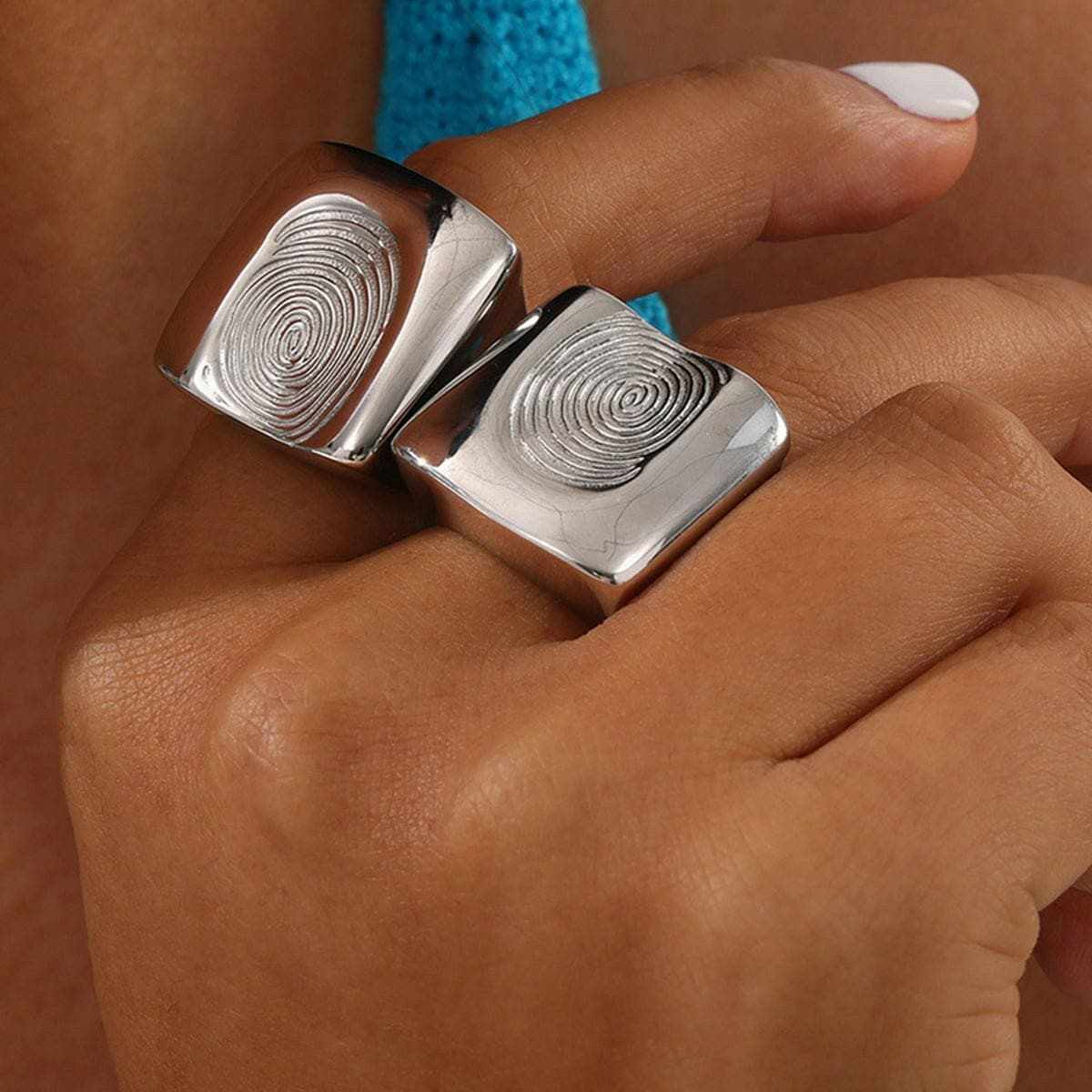 Trendsi just arrived - Titanium steel fingerprint ring