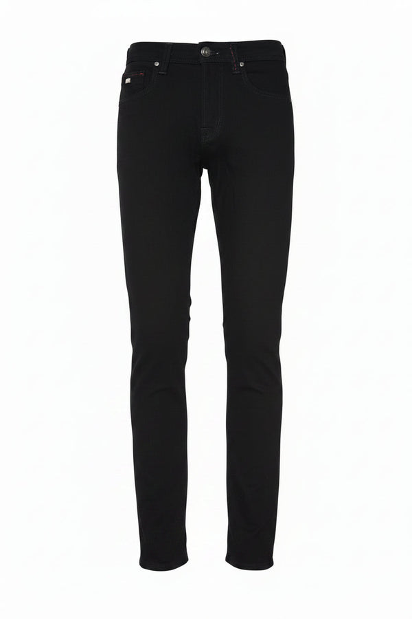 Tramarossa Solid Black Denim Pants