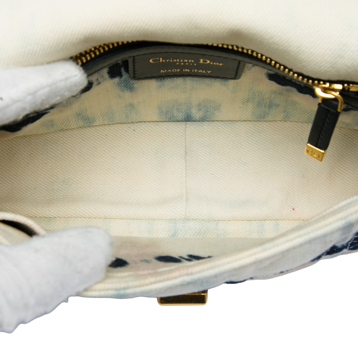 Dior Crossbody Caro White Denim, view 4