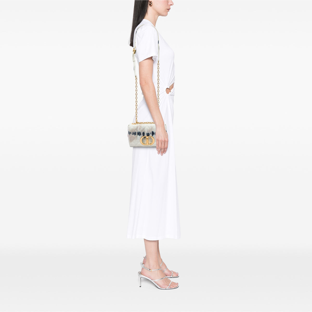 Dior Crossbody Caro White Denim, view 5
