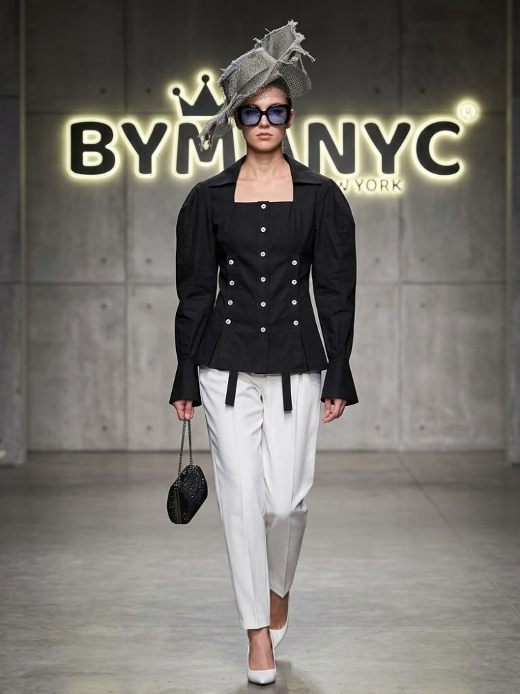 Women's Avant-Garde Corset Blouse BYMANYC ® New York CONTEMPORARY VIBRANT MODERN APPAREL - New Collection