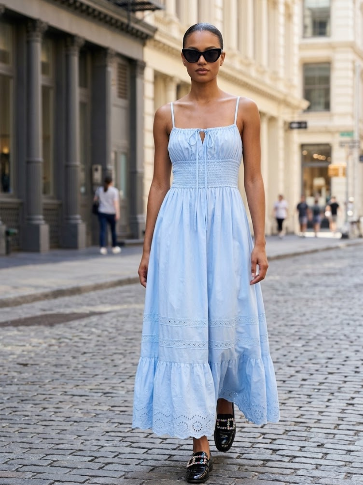 UPPER EAST SIDE Women's Sky Blue Dress Prêt-à-Porter BYMANYC ® NY