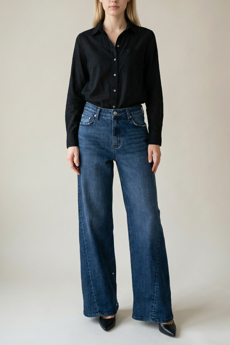 Athena Inseam Transfer High Rise A-Wide Jeans