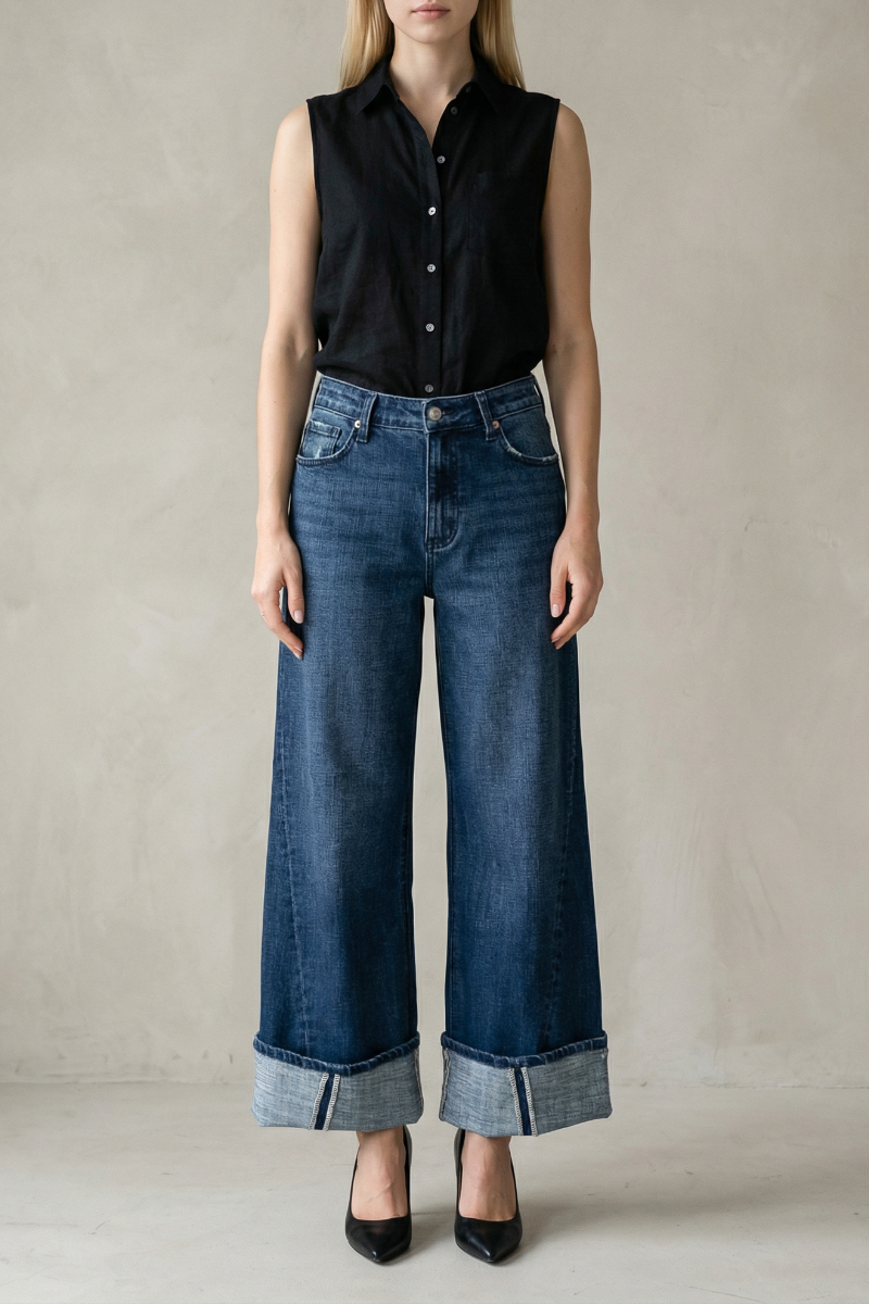 Athena Inseam Transfer High Rise A-Wide Jeans
