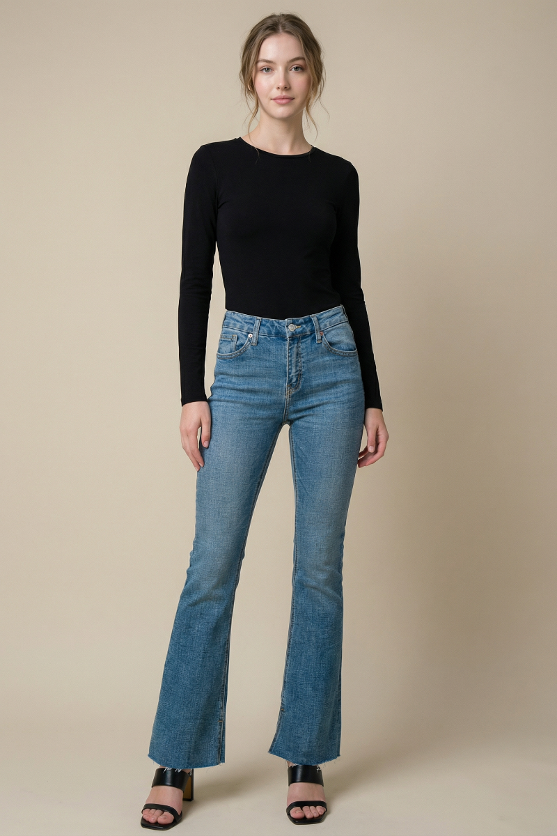 Paisley High Rise Flare Jeans