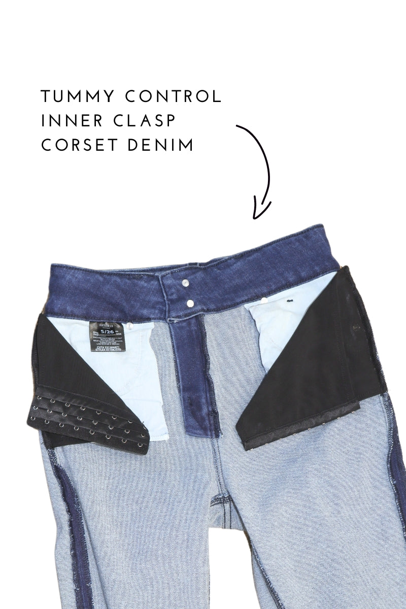 COLLE Corset ECO Friendly High Rise Crop Flare Jeans