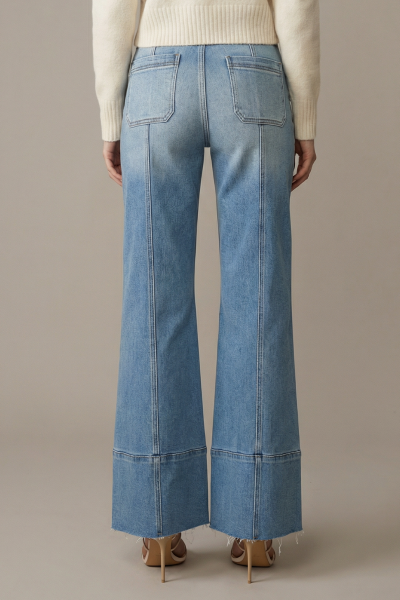 Aurora Eco Friendly Fabric Tummy Control Slim Palazzo Jeans