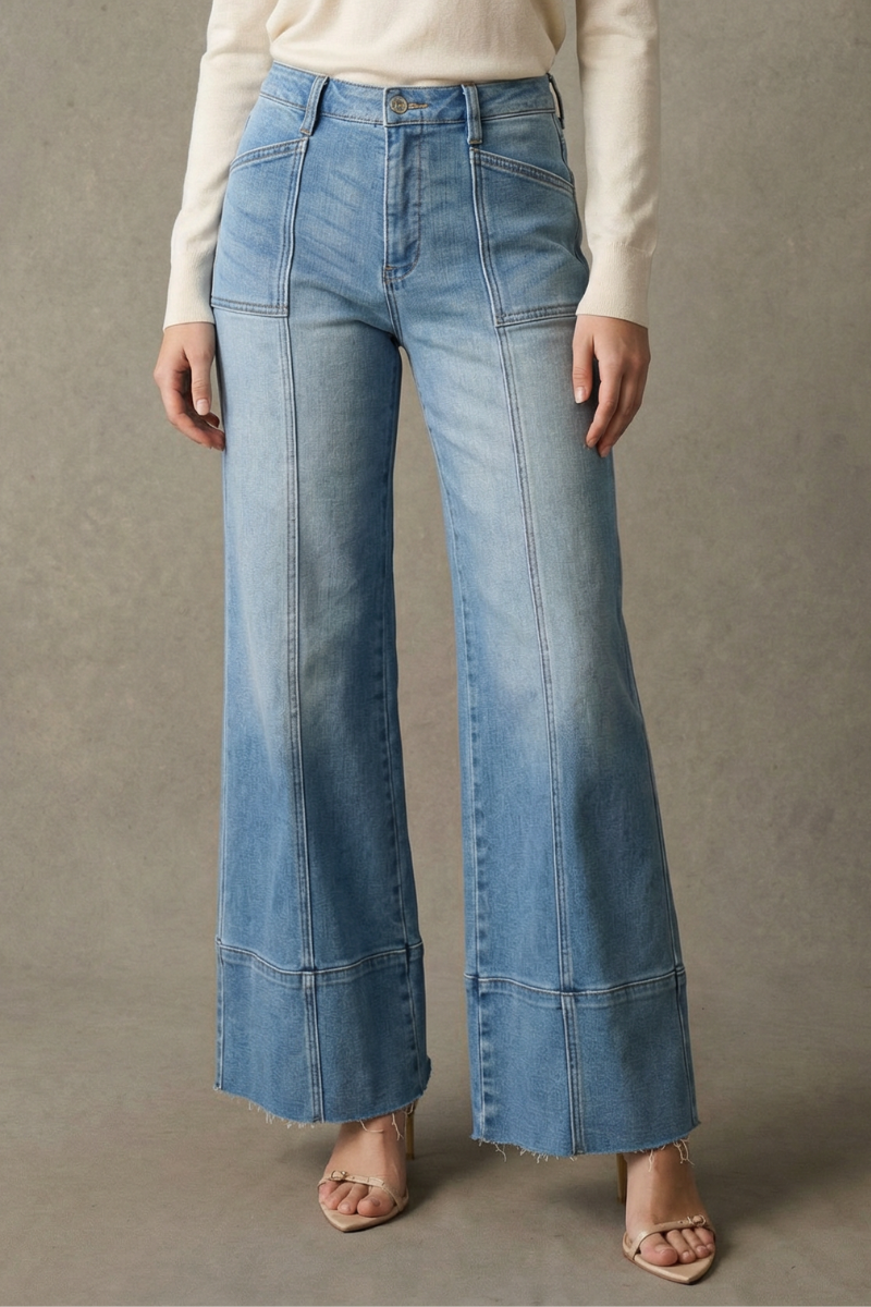 Aurora Eco Friendly Fabric Tummy Control Slim Palazzo Jeans