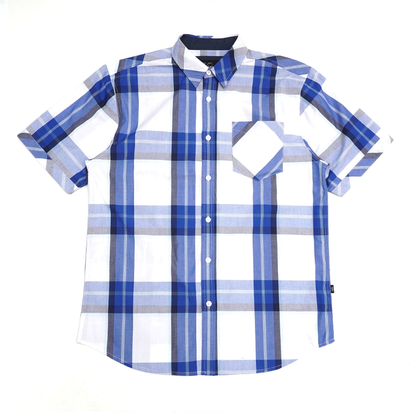 V814 Veno Button-Down Short Sleeves Shirt - Blue