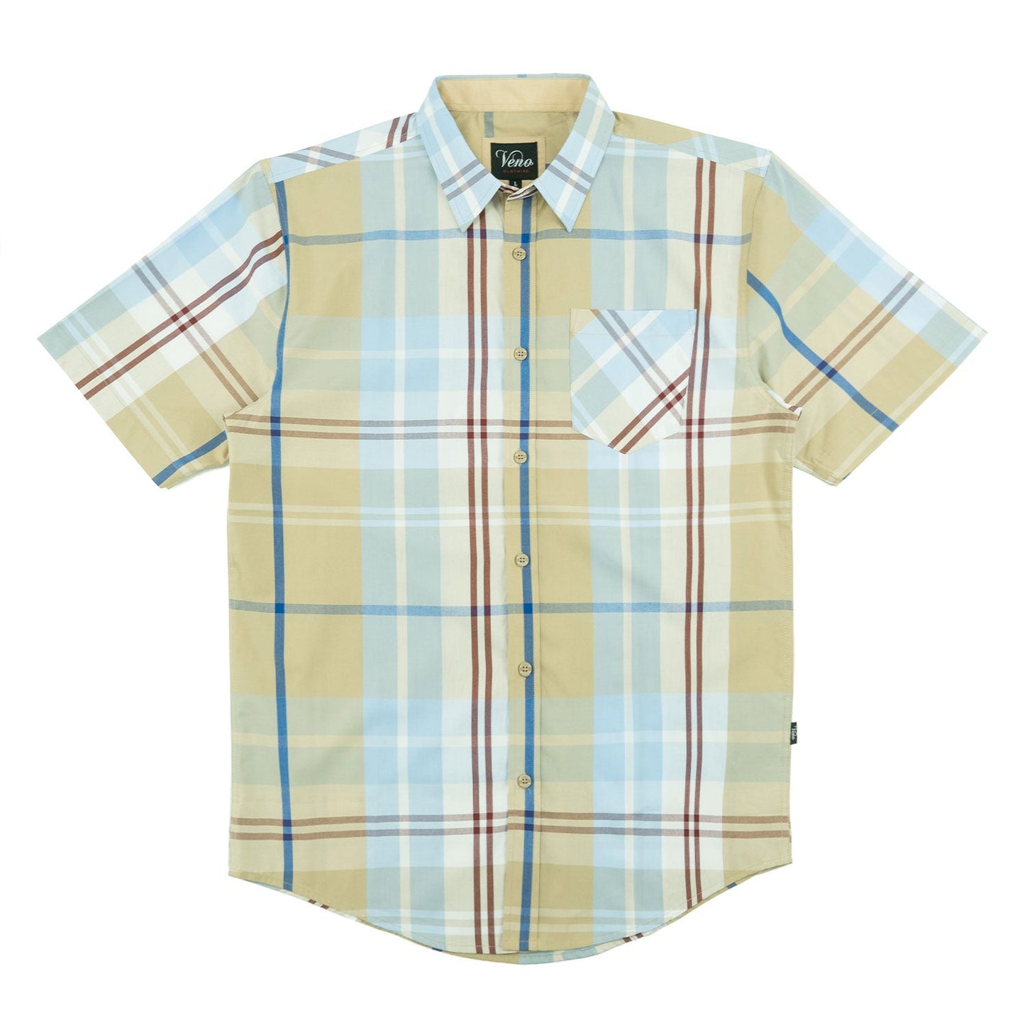 V832 Leon Plaid Shirt - Khaki