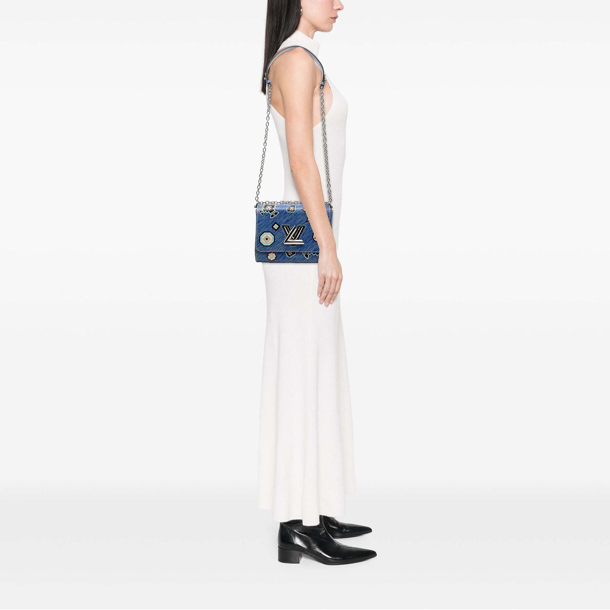 Shoulder Bag Twist MM Epi Blue (Pre-Owned)